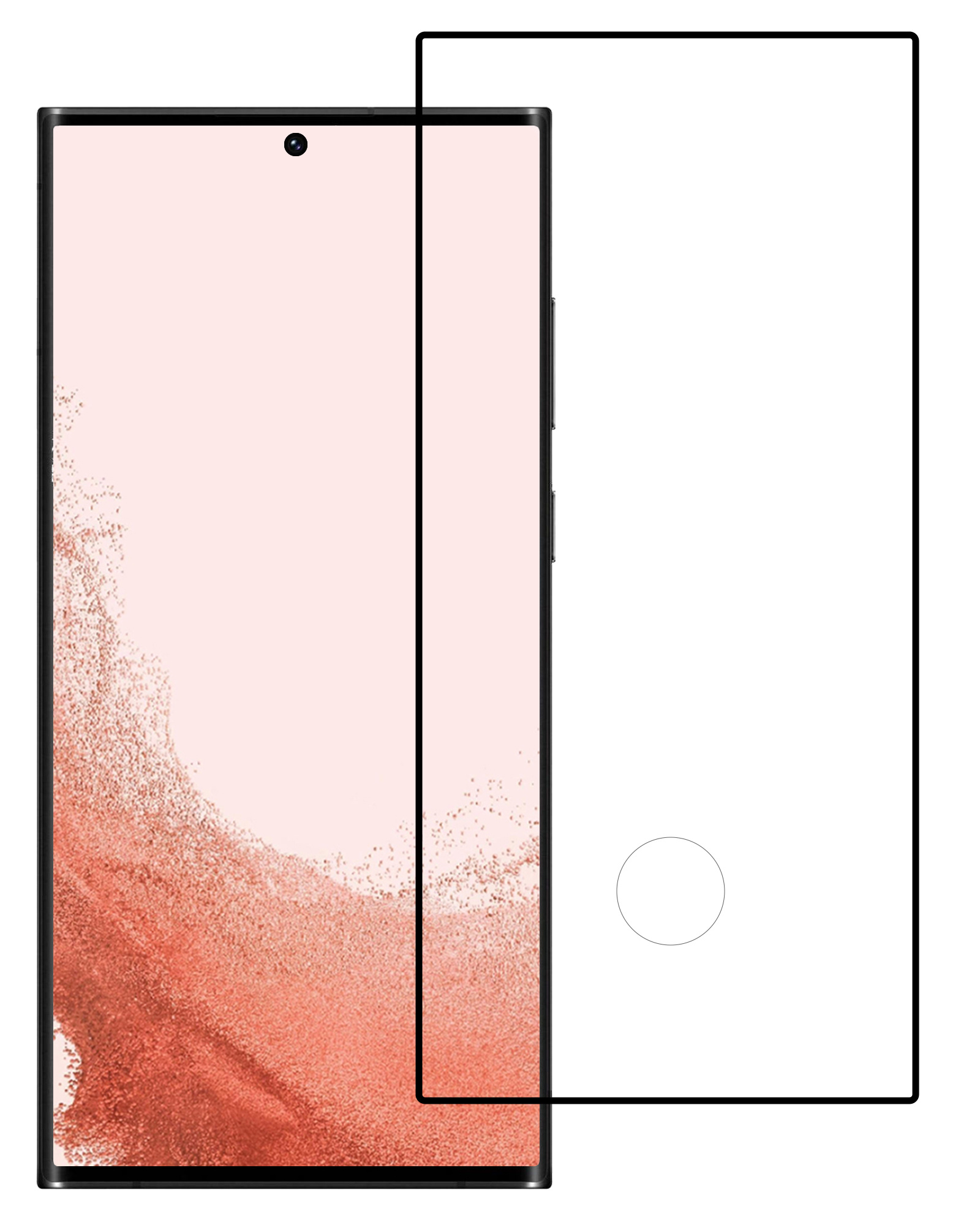 Nomfy Screenprotector Geschikt voor Samsung S22 Ultra Screenprotector Bescherm Glas - Screenprotector Geschikt voor Samsung Galaxy S22 Ultra Screen Protector Tempered Glass Full Screen Full Cover