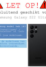 BASEY. Screenprotector Geschikt voor Samsung S22 Ultra Screenprotector Beschermglas Full Cover - Screenprotector Geschikt voor Samsung Galaxy S22 Ultra Screen Protector Full Cover - 2 Stuks