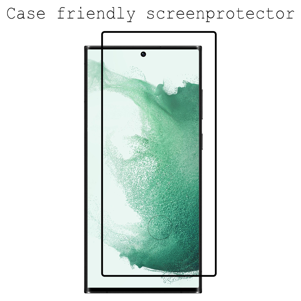 BASEY. Screenprotector Geschikt voor Samsung S22 Ultra Screenprotector Beschermglas Full Cover - Screenprotector Geschikt voor Samsung Galaxy S22 Ultra Screen Protector Full Cover - 2 Stuks