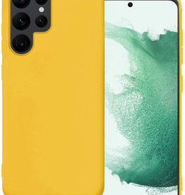 BASEY. BASEY. Samsung Galaxy S22 Ultra Hoesje Siliconen - Geel
