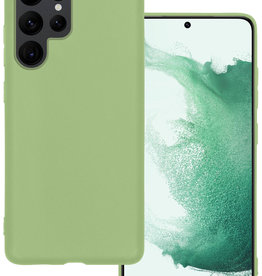 BASEY. BASEY. Samsung Galaxy S22 Ultra Hoesje Siliconen - Groen