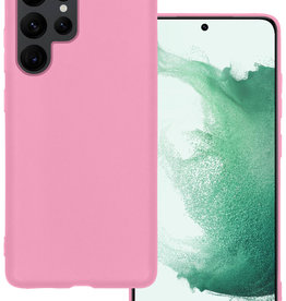 BASEY. BASEY. Samsung Galaxy S22 Ultra Hoesje Siliconen - Lichtroze