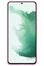 Samsung Galaxy S22 Ultra Hoesje Licht Roze Siliconen - Samsung Galaxy S22 Ultra Case Back Cover Licht Roze Silicone - Samsung Galaxy S22 Ultra Hoesje Siliconen Hoes Lichtroze