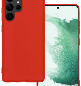 BASEY. BASEY. Samsung Galaxy S22 Ultra Hoesje Siliconen - Rood