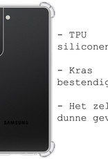 BASEY. Hoes Geschikt voor Samsung S22 Plus Hoesje Shock Proof Case Hoes Siliconen - Hoesje Geschikt voor Samsung Galaxy S22 Plus Hoes Cover Shockproof - Transparant