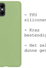 BASEY. Hoes Geschikt voor Samsung S22 Ultra Hoesje Siliconen Back Cover Case - Hoesje Geschikt voor Samsung Galaxy S22 Ultra Hoes Cover Hoesje - Groen - 2 Stuks