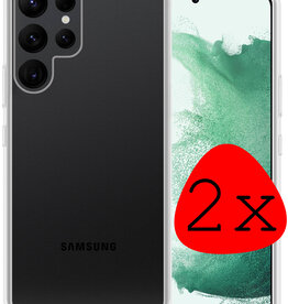 BASEY. BASEY. Samsung Galaxy S22 Ultra Hoesje Siliconen - Transparant - 2 PACK