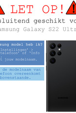 BASEY. Hoes Geschikt voor Samsung S22 Ultra Hoesje Siliconen Back Cover Case - Hoesje Geschikt voor Samsung Galaxy S22 Ultra Hoes Cover Hoesje - Transparant - 2 Stuks