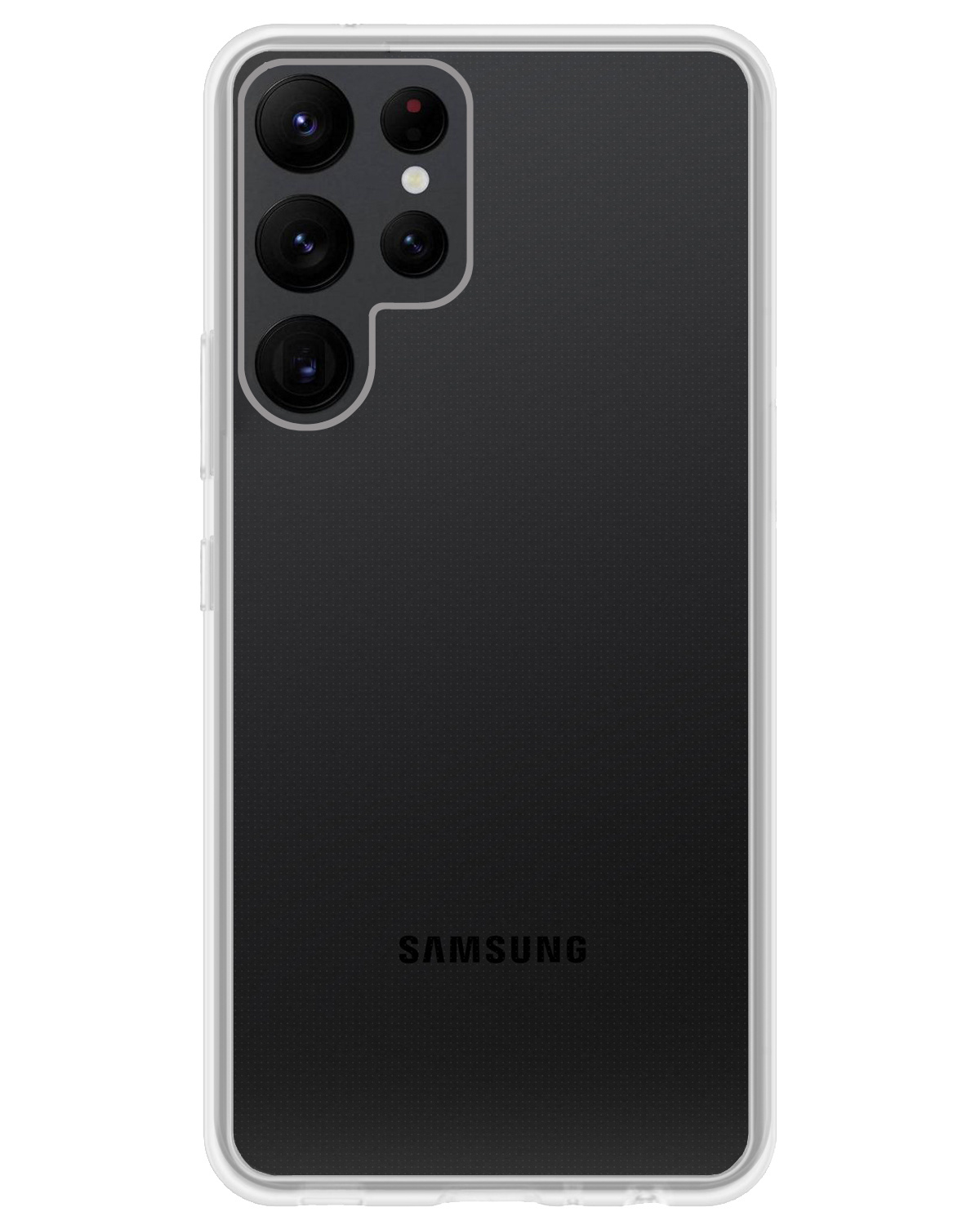 NoXx Hoes Geschikt voor Samsung S22 Ultra Hoesje Cover Siliconen Back Case Hoes - Transparant