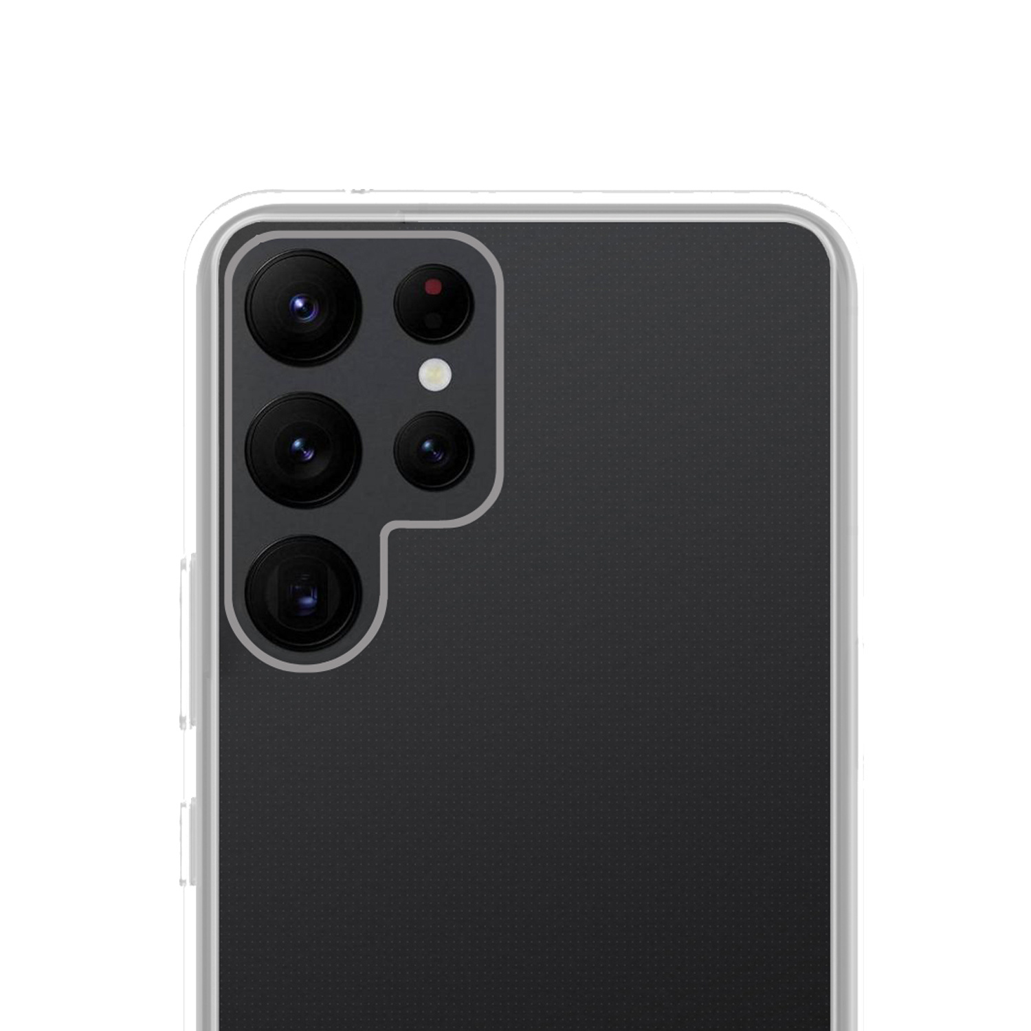 NoXx Hoes Geschikt voor Samsung S22 Ultra Hoesje Cover Siliconen Back Case Hoes - Transparant