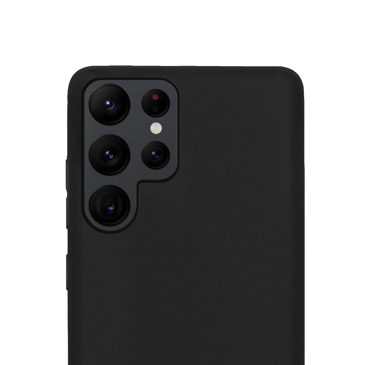 NoXx Hoes Geschikt voor Samsung S22 Ultra Hoesje Cover Siliconen Back Case Hoes - Zwart