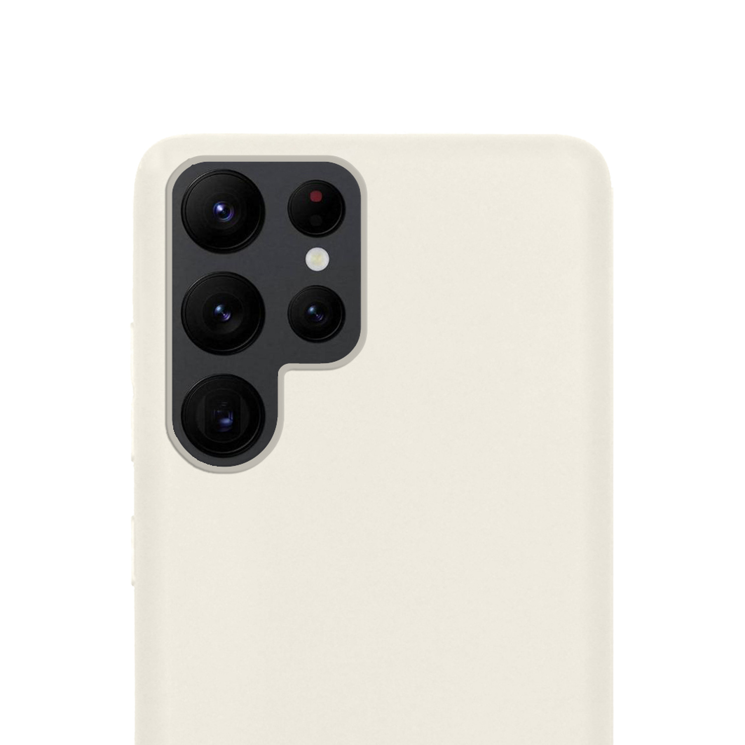 NoXx Hoes Geschikt voor Samsung S22 Ultra Hoesje Cover Siliconen Back Case Hoes - Wit - 2x