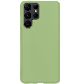 Nomfy Samsung Galaxy S22 Ultra Hoesje Siliconen - Groen