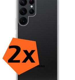 Nomfy Nomfy Samsung Galaxy S22 Ultra Hoesje Siliconen - Transparant - 2 PACK