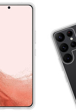 Nomfy Hoesje Geschikt voor Samsung S22 Ultra Hoesje Siliconen Cover Case - Hoes Geschikt voor Samsung Galaxy S22 Ultra Hoes Back Case - 2-PACK - Transparant