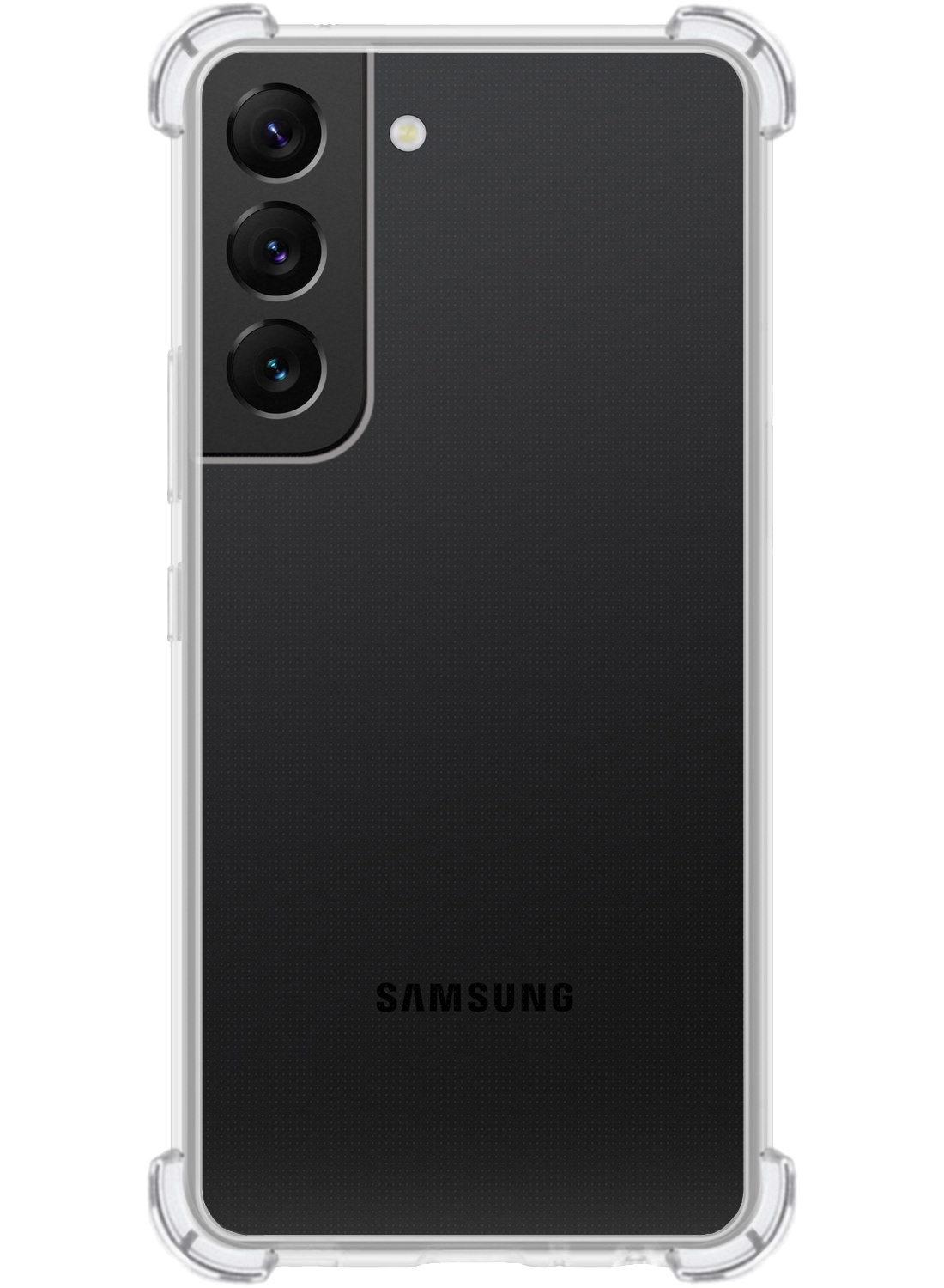 Nomfy Hoesje Geschikt voor Samsung S22 Hoesje Shock Proof Cover Case Shockproof - Hoes Geschikt voor Samsung Galaxy S22 Hoes Siliconen Back Case - Transparant
