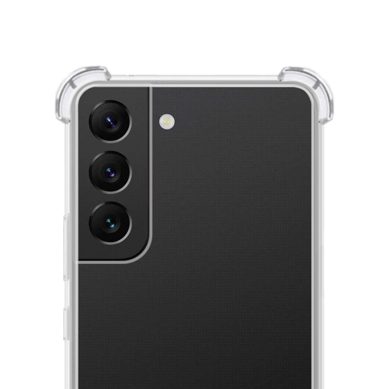 NoXx Hoes Geschikt voor Samsung S22 Hoesje Siliconen Cover Shock Proof Back Case Shockproof Hoes - Transparant - 2x