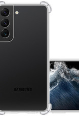 NoXx Hoes Geschikt voor Samsung S22 Hoesje Siliconen Cover Shock Proof Back Case Shockproof Hoes - Transparant