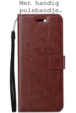 BASEY. Hoes Geschikt voor Samsung S22 Hoesje Bookcase Hoes Flip Case Book Cover - Hoesje Geschikt voor Samsung Galaxy S22 Hoes Book Case Hoesje - Bruin