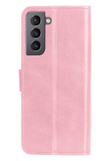 Samsung Galaxy S22 Hoesje Bookcase Flip Cover Book Case - Licht Roze