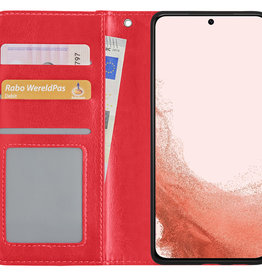 Nomfy Nomfy Samsung Galaxy S22 Hoesje Bookcase - Rood