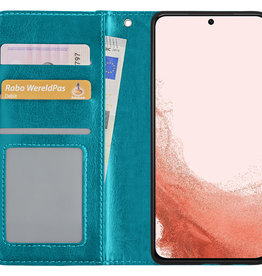 Nomfy Nomfy Samsung Galaxy S22 Hoesje Bookcase - Turquoise