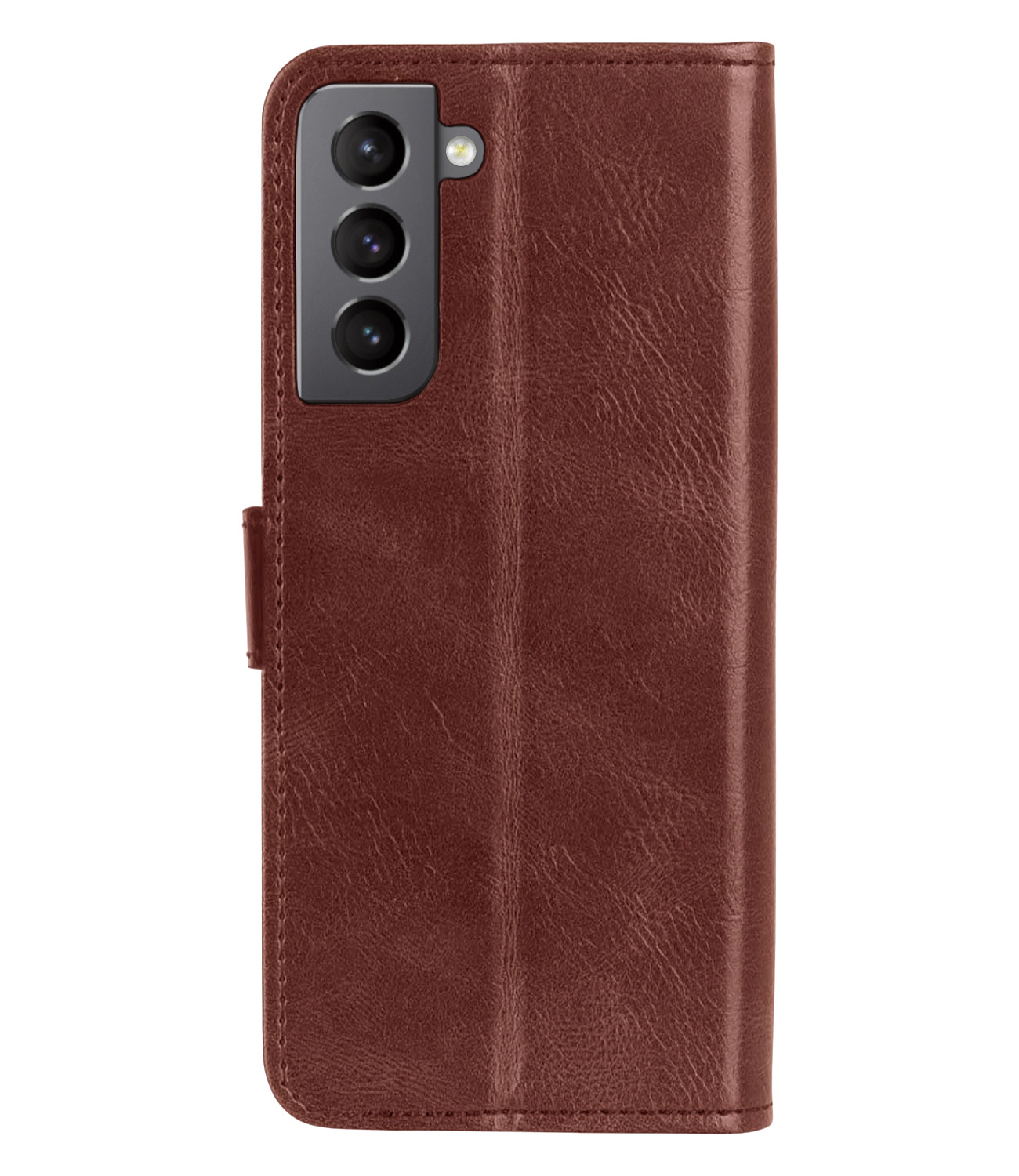 BASEY. Hoes Geschikt voor Samsung S22 Plus Hoesje Bookcase Hoes Flip Case Book Cover - Hoesje Geschikt voor Samsung Galaxy S22 Plus Hoes Book Case Hoesje - Bruin