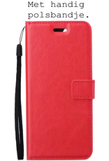 BASEY. Hoes Geschikt voor Samsung S22 Plus Hoesje Bookcase Hoes Flip Case Book Cover - Hoesje Geschikt voor Samsung Galaxy S22 Plus Hoes Book Case Hoesje - Rood