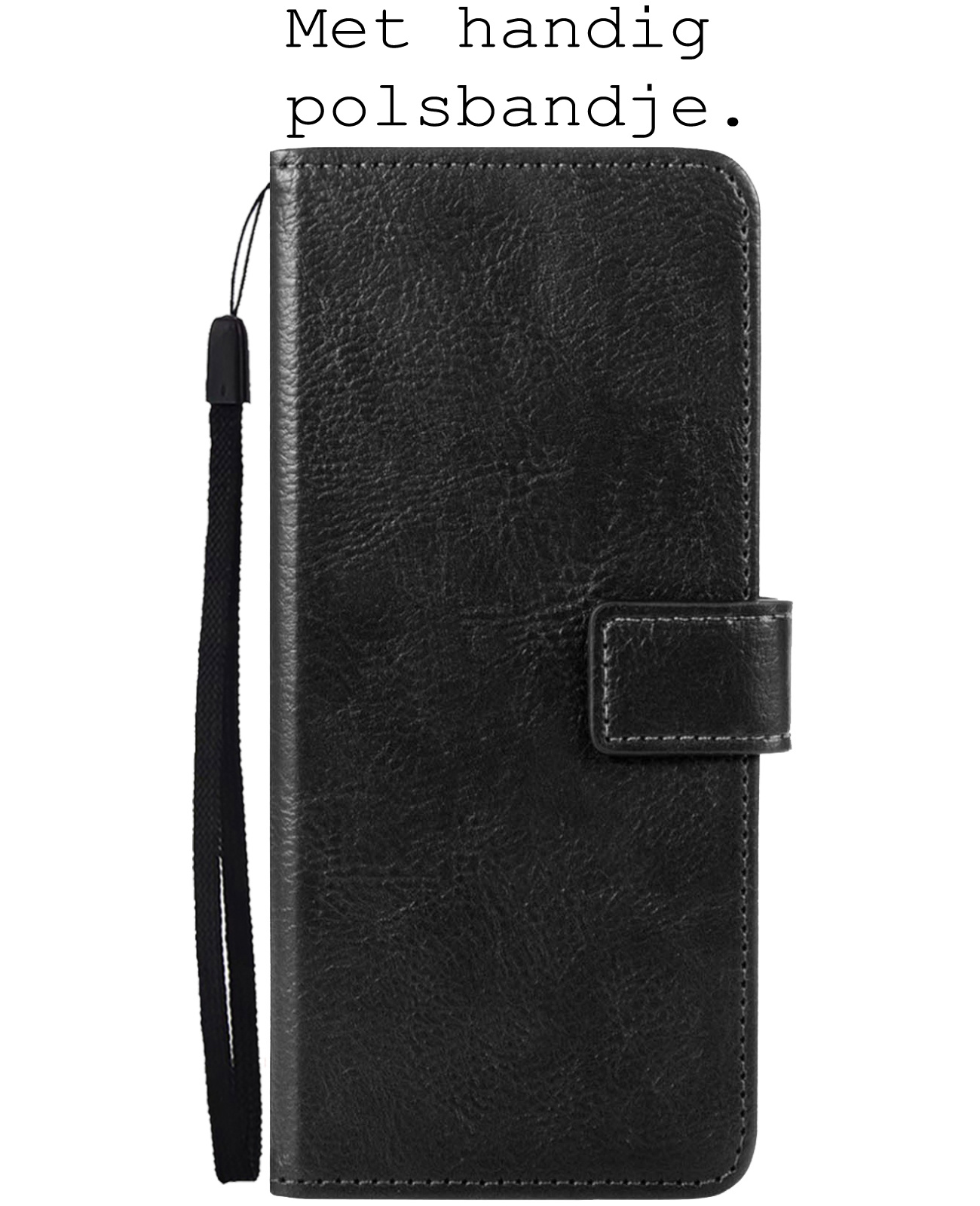 BASEY. Hoes Geschikt voor Samsung S22 Plus Hoesje Bookcase Hoes Flip Case Book Cover - Hoesje Geschikt voor Samsung Galaxy S22 Plus Hoes Book Case Hoesje - Zwart