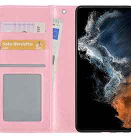 NoXx NoXx Samsung Galaxy S22 Plus Hoesje Bookcase - Lichtroze