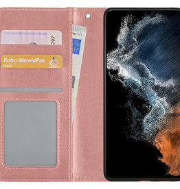 NoXx NoXx Samsung Galaxy S22 Plus Hoesje Bookcase - Rose Goud