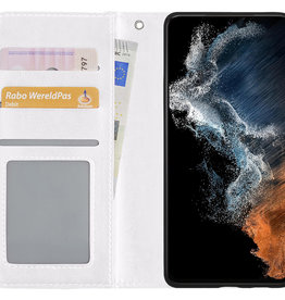 NoXx NoXx Samsung Galaxy S22 Plus Hoesje Bookcase - Wit