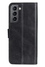 NoXx Hoes Geschikt voor Samsung S22 Plus Hoesje Book Case Hoes Flip Cover Wallet Bookcase - Zwart