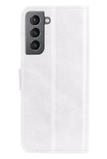 Nomfy Hoesje Geschikt voor Samsung S22 Plus Hoes Bookcase Flipcase Book Cover - Hoes Geschikt voor Samsung Galaxy S22 Plus Hoesje Book Case - Wit
