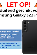 Samsung Galaxy S22 Plus Hoes Bookcase Kunstleer - Samsung S22 Plus Hoesje Book Cover - Samsung Galaxy S22 Plus Hoesje Wit