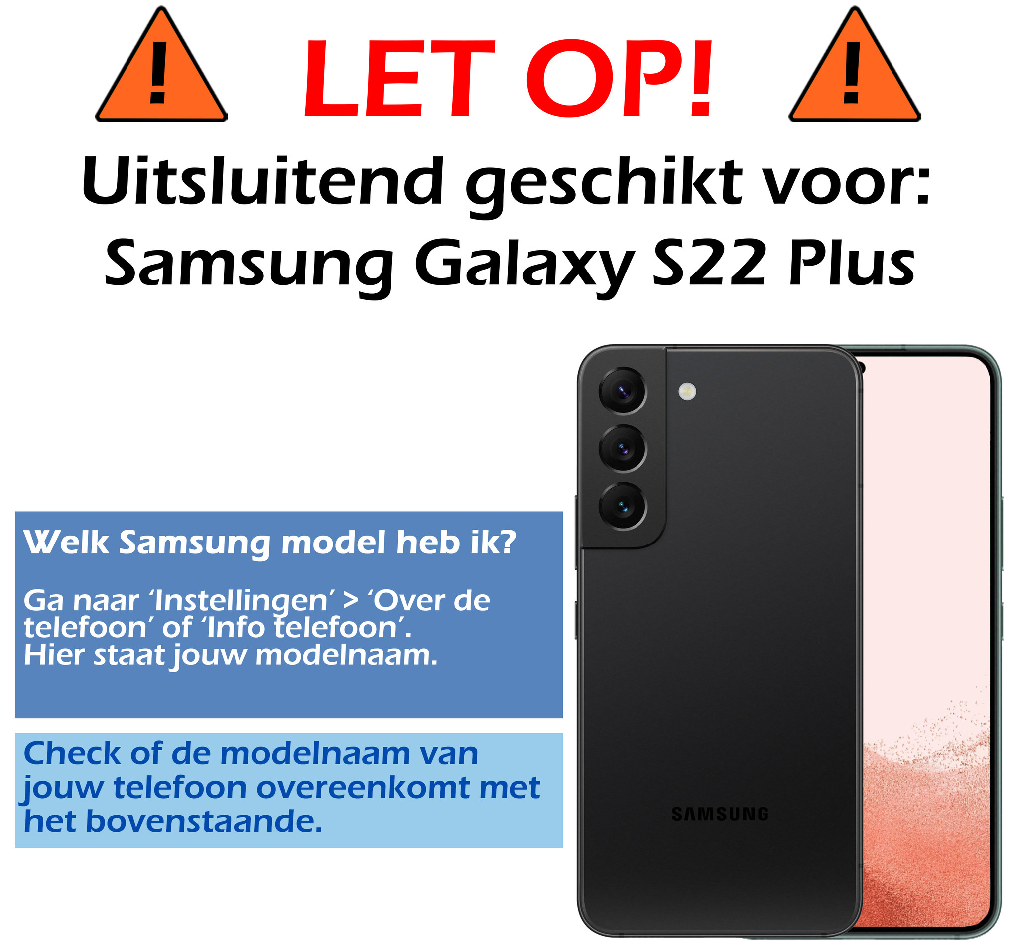 Samsung Galaxy S22 Plus Hoes Bookcase Kunstleer - Samsung S22 Plus Hoesje Book Cover - Samsung Galaxy S22 Plus Hoesje Wit