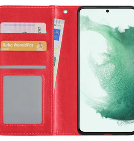 BASEY. BASEY. Samsung Galaxy S22 Ultra Hoesje Bookcase - Rood