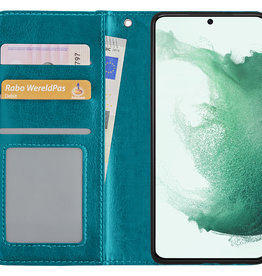 BASEY. BASEY. Samsung Galaxy S22 Ultra Hoesje Bookcase - Turquoise