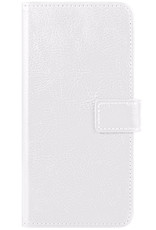 BASEY. Hoes Geschikt voor Samsung S22 Ultra Hoesje Bookcase Hoes Flip Case Book Cover - Hoesje Geschikt voor Samsung Galaxy S22 Ultra Hoes Book Case Hoesje - Wit