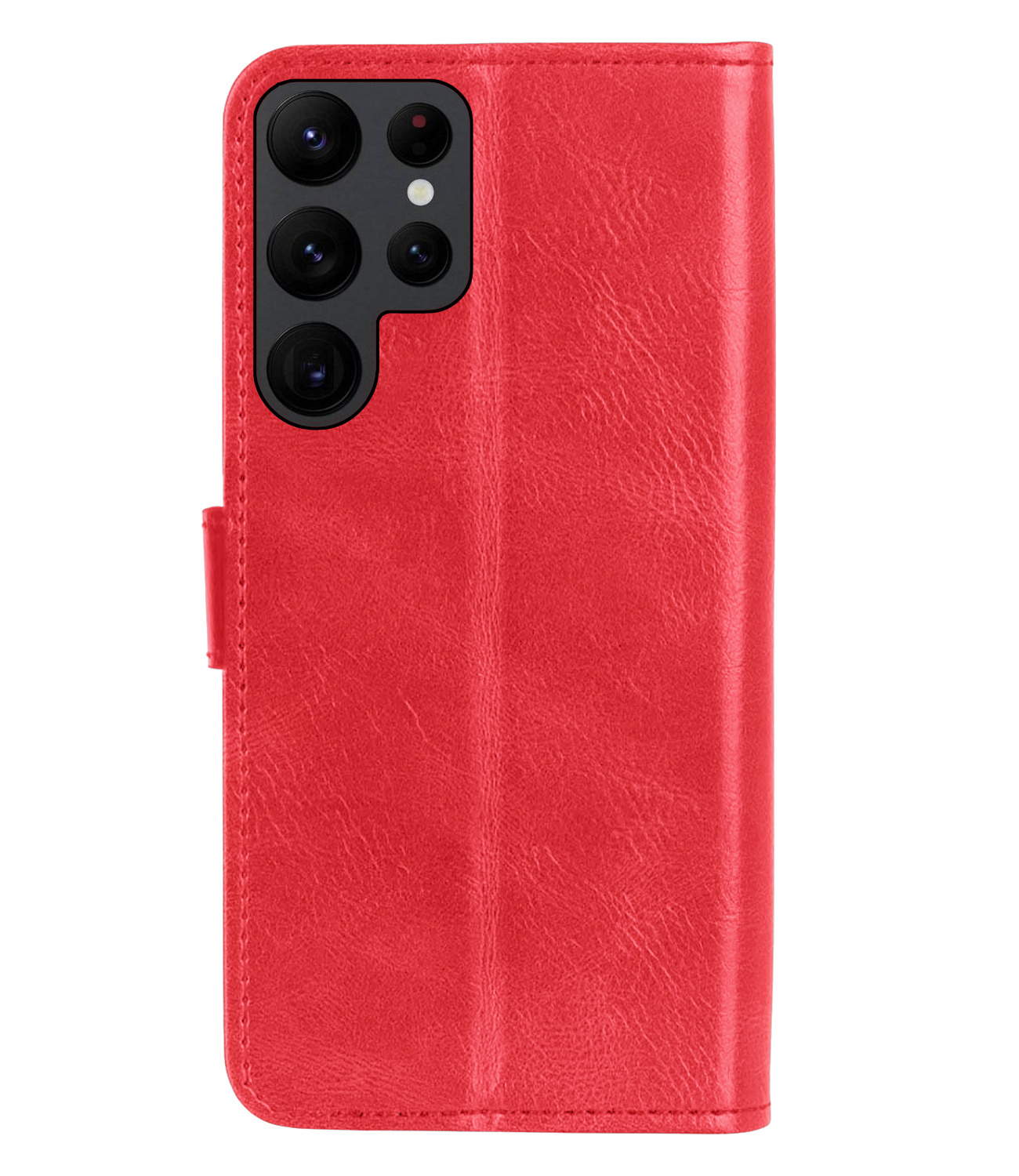 NoXx Hoes Geschikt voor Samsung S22 Ultra Hoesje Book Case Hoes Flip Cover Wallet Bookcase - Rood