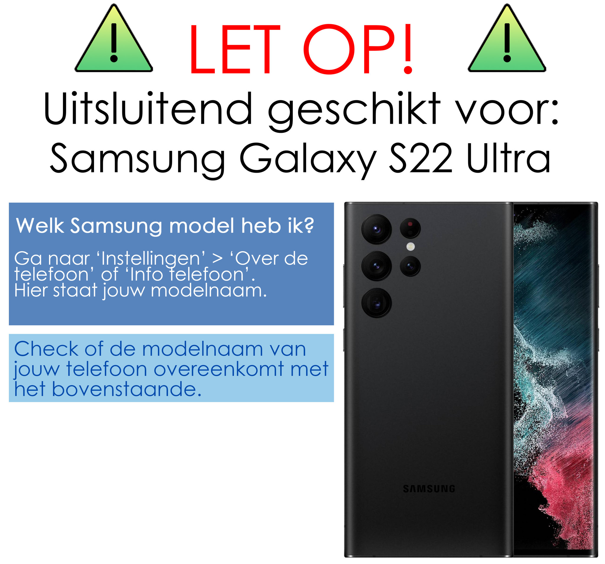 Samsung Galaxy S22 Ultra Hoesje Bookcase Flip Cover Book Case - Rood