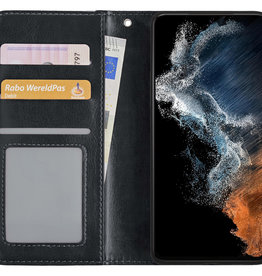 NoXx NoXx Samsung Galaxy S22 Ultra Hoesje Bookcase - Zwart