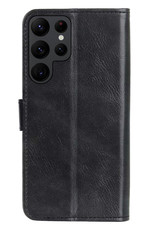 Samsung Galaxy S22 Ultra Hoesje Bookcase Flip Cover Book Case - Zwart