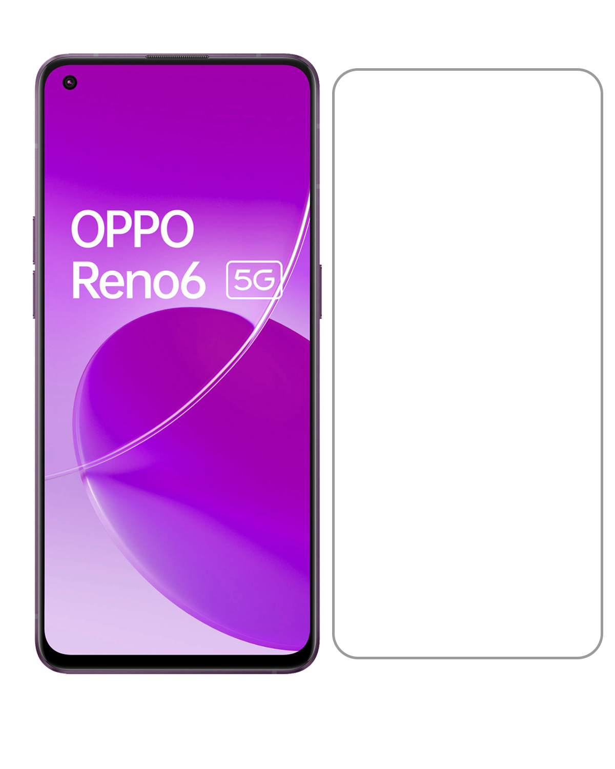 BASEY. Screenprotector Geschikt voor OPPO Reno 6 Screenprotector Tempered Glass - Screenprotector Geschikt voor OPPO Reno 6 Beschermglas Screen Protector Glas