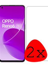 BASEY. Screenprotector Geschikt voor OPPO Reno 6 Screenprotector Tempered Glass - Screenprotector Geschikt voor OPPO Reno 6 Beschermglas Screen Protector Glas - 2 Stuks