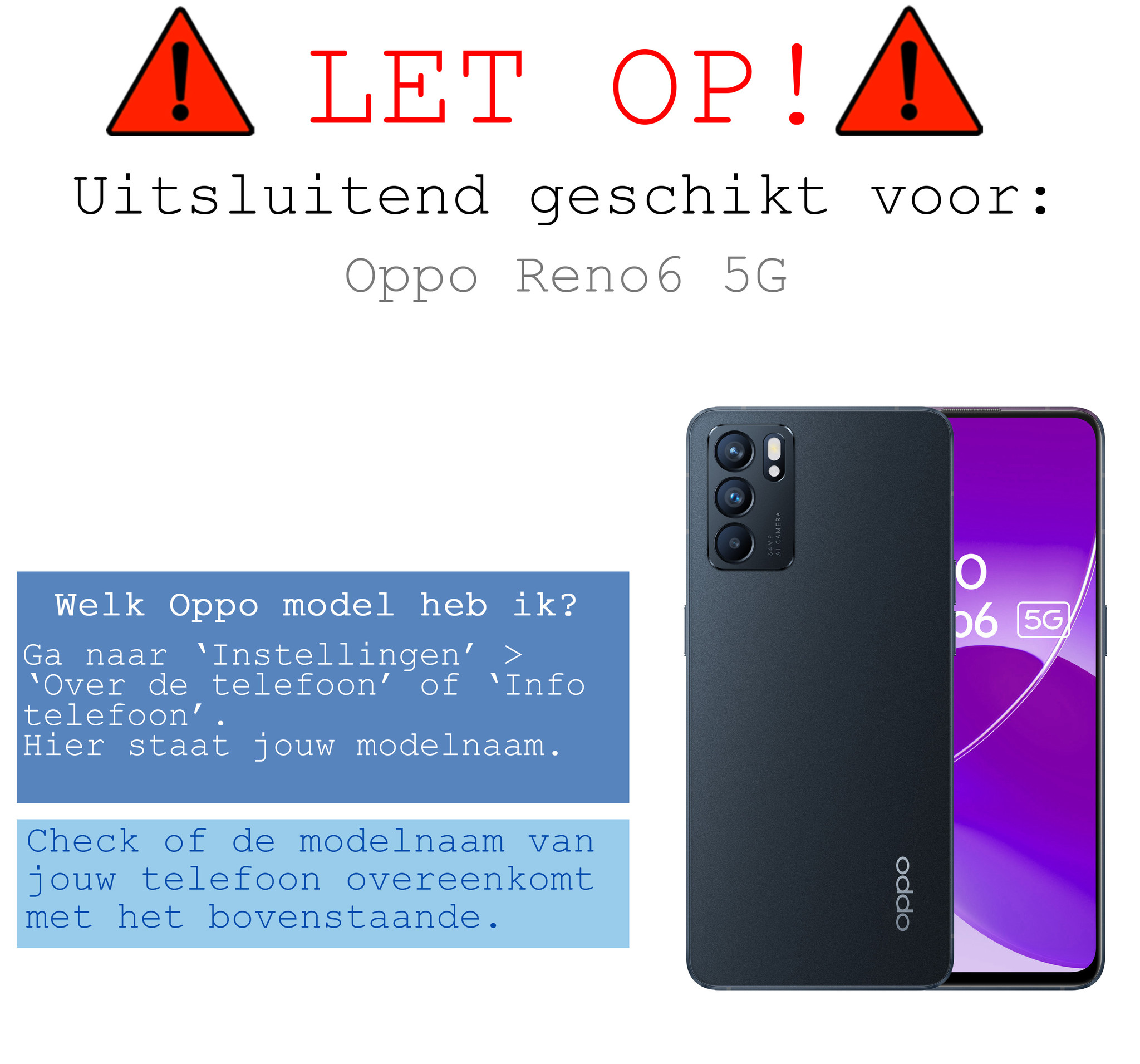 BASEY. Screenprotector Geschikt voor OPPO Reno 6 Screenprotector Tempered Glass - Screenprotector Geschikt voor OPPO Reno 6 Beschermglas Screen Protector Glas - 3 Stuks