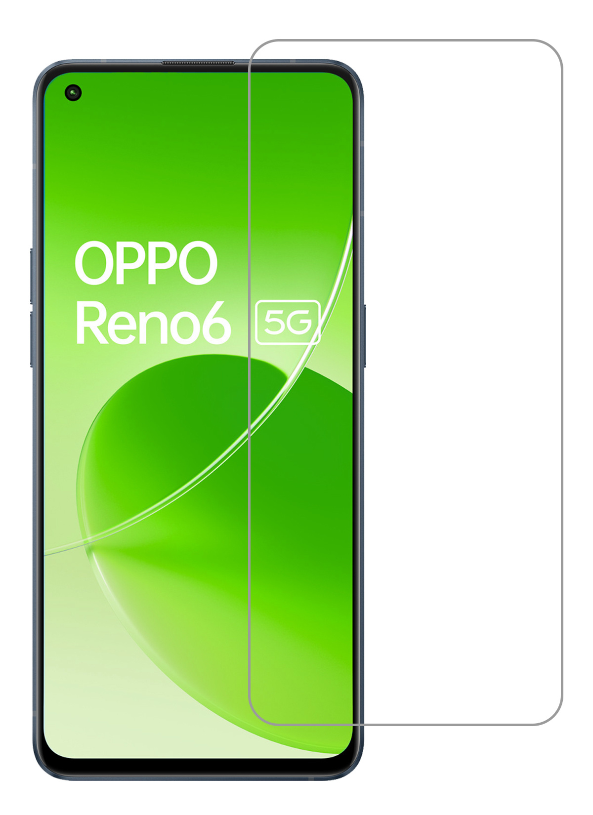 Nomfy Screenprotector Geschikt voor OPPO Reno 6 Screenprotector Bescherm Glas Tempered Glass - Screenprotector Geschikt voor OPPO Reno 6 Screen Protector