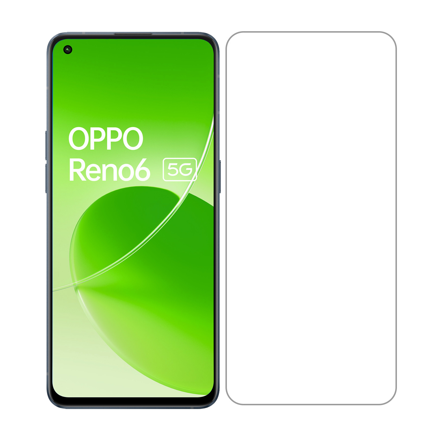 Nomfy Screenprotector Geschikt voor OPPO Reno 6 Screenprotector Bescherm Glas Tempered Glass - Screenprotector Geschikt voor OPPO Reno 6 Screen Protector - 2 PACK