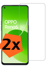 Nomfy Screenprotector Geschikt voor OPPO Reno 6 Screenprotector Bescherm Glas Tempered Glass - Screenprotector Geschikt voor OPPO Reno 6 Screen Protector - 2 PACK