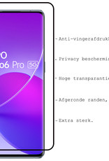 BASEY. Screenprotector Geschikt voor OPPO Reno 6 Pro Screenprotector Beschermglas Full Cover - Screenprotector Geschikt voor OPPO Reno 6 Pro Screen Protector Full Cover - 2 Stuks